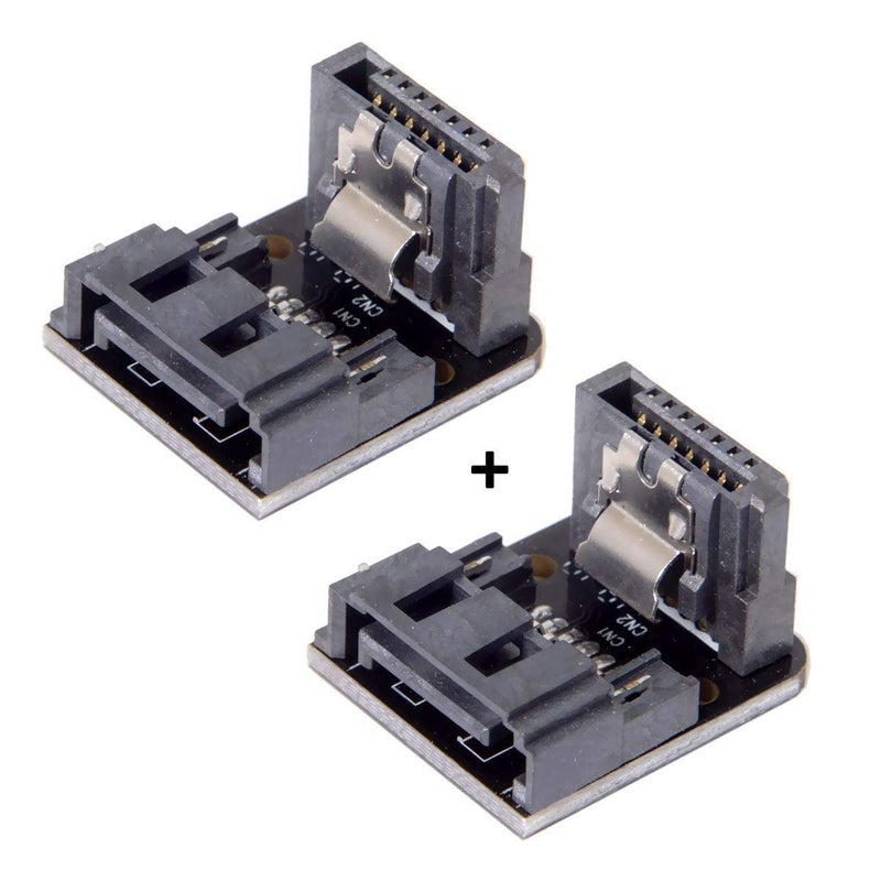 xiwai SATA 7Pin Female to 7pin Male 90 Degree Angled Adapter Mainboard Motherboard for Desktops SSD HDD - Image 1